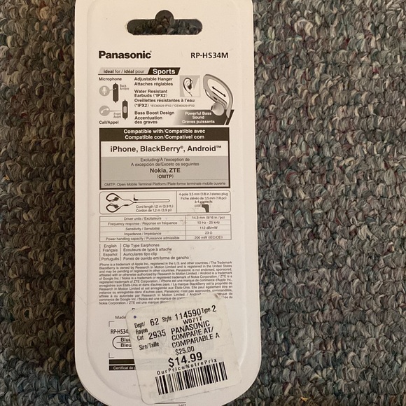Panasonic Sports Headphones never opened - Picture 2 of 2
